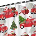thumbnail image 3 of Red Christmas Car Pattern Shower Curtain 72"x72" ,Bathroom Decorative Shower Curtains Set with 12 Hooks,Modern Waterproof Washable Shower Curtain, 3 of 6