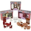 Melissa & Doug Classic Victorian Wooden and Upholstered Dollhouse Furniture, 35 Pieces