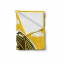 thumbnail image 2 of Dragon Soft Flannel Fleece Throw Blanket, Knight Shield in Steel Armour Against Wings Cartoon Middle Ages Design, Cozy Plush for Indoor and Outdoor Use, 60" x 80", Yellow, by Ambesonne, 2 of 6