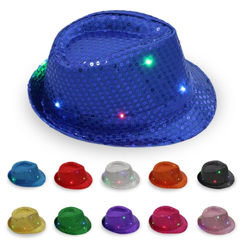 hat with flashing light