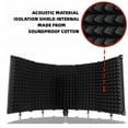 thumbnail image 5 of Adjustable 5 Panel Microphone Isolation Shield Foldable Studio Recording Mic Filter Mic Sponge Soundproof Shield,1 * Soundproof cotton screen,Black, 5 of 7