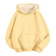 thumbnail image 2 of Womens Oversized Hoodies Sweatshirts Fall Fashion 2025 Pullover Sweaters Winter Clothes Yellow XXL, 2 of 5