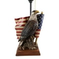 thumbnail image 4 of Patriotic Bald Eagle With American Flag Memorial Table Lamp Figurine 19" Tall, 4 of 5