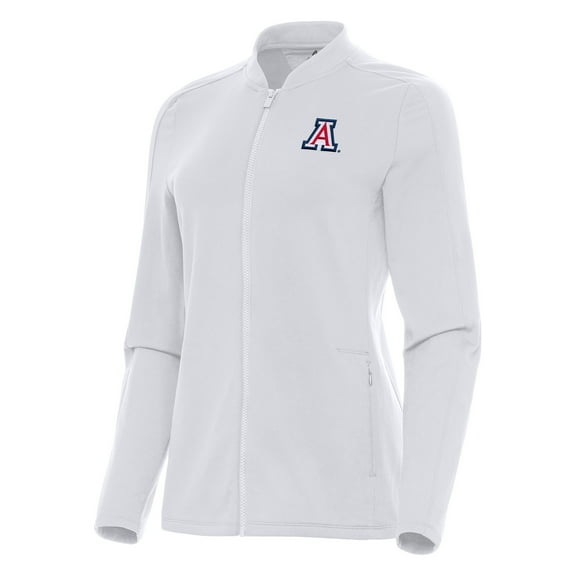 Women's Antigua White Arizona Wildcats Continual Full-Zip Jacket