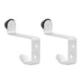 thumbnail image 4 of Juego de 2 topes de puerta de acero inoxidable con gancho para ropa y bolsos para oficina y mejoras del hogar., 4 of 14
