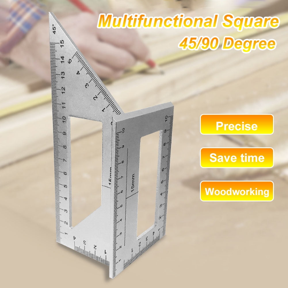 Multifunctional Square 45/90 Degree Gauge Angle Ruler Woodworking Measuring Tool 