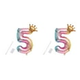 thumbnail image 4 of Decodeary 32 inch Gradient Color Digit Foil Balloons Happy Birthday Rainbow Number Ballons Wedding Birthday Party Christmas Decorations 6 2Set, 4 of 6