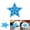 Blue, variant on YAHHU Five Star Shaped Silicone Ice Cube Tray Pink, Flexible Star Mold for Cold Drinks, Cocktails & DIY Chocolate 6.7 inches / 17 cm