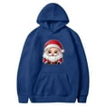 thumbnail image 4 of Mifsaly Vintage Christmas Sweatshirt for Women Oversized Christmas Santa Print Hoodie Long Sleeve Loose Hooded Pullover Tops Merry Xmas Drop Shoulder Bright Winter Outerwear with Pocket Funny Gifts, 4 of 4
