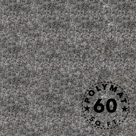 16Ft by 3.75Ft Polymat Charcoal / Dark Grey Nonwoven Felt Fabric Carpet - Multipurpose Backed Felt Fabric for Speakerbox