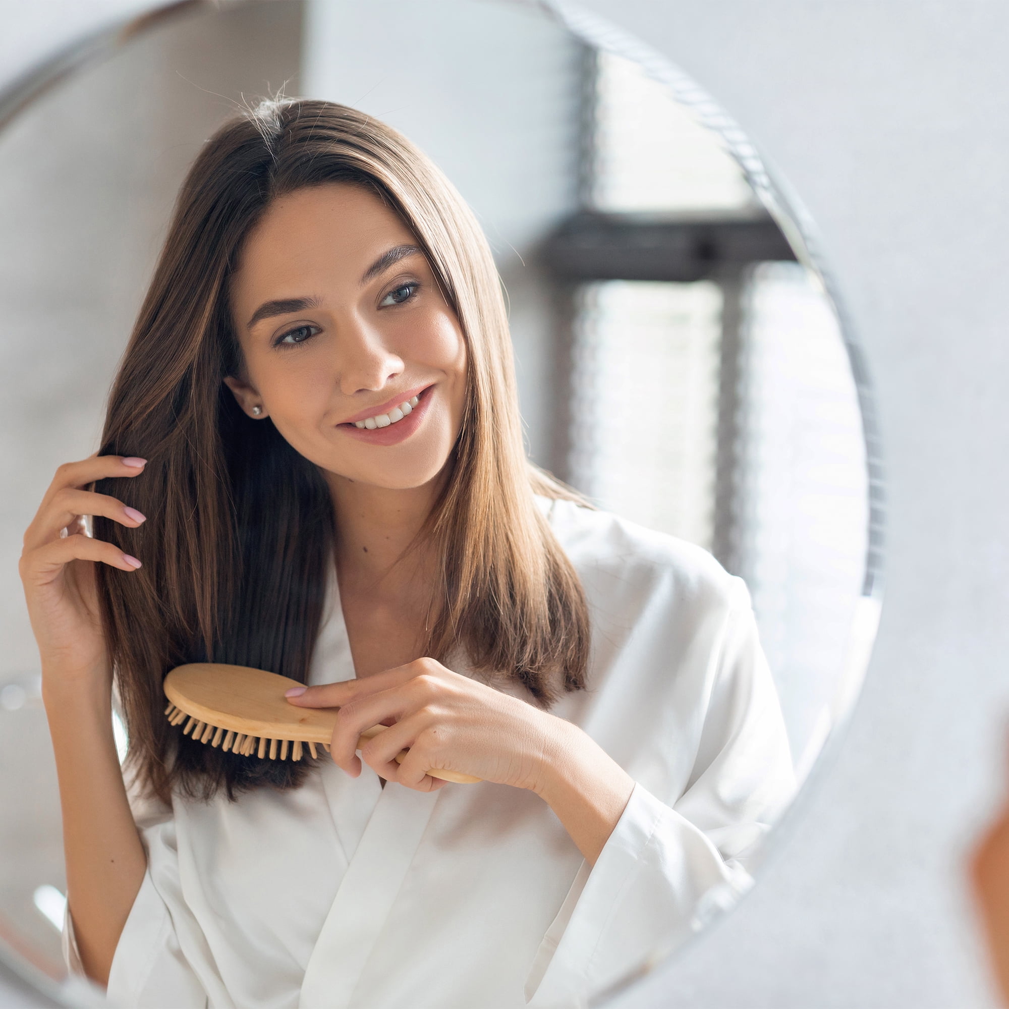 Unique Bargains Round Hair Brush Nano Thermal Ceramic for Hair Drying Styling 35mm