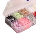 thumbnail image 4 of EHJRE Bulk Flat Back Half Round Handmade Pearls Scrapbook ABS Bead DIY Craft 6mm 2400pcs, 4 of 6