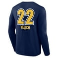 thumbnail image 3 of Men's Christian Yelich Navy Milwaukee Brewers Name & Number Fastball Long Sleeve T-Shirt, 3 of 3