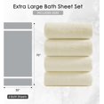 thumbnail image 4 of 4 Piece Extra Large Bath Towel 35"x70" Oversized Bath Sheet Bath Towel Set for Bathroom Ultra Soft Cozy Highly Absorbent Quick Dry Bathroom Towel for Spa Gym Hotel,Shower Towel for Daily Use,Cream, 4 of 17