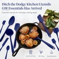 thumbnail image 6 of GIR Get It Right 10 Piece Essentials Silicone Cooking Utensils Set Nonstick 425°F Heat Resistant Kitchen Utensils Set for Cooking & Baking, Royal Blue, 6 of 7