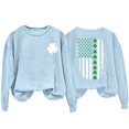 thumbnail image 4 of DondPO Chandail en Molleton de la Saint-Patrick pour Femmes, Sweat à Capuche Amusant, Col Rond, Manches Longues, Pull d'Automne, Chemises de la Saint-Patrick, Chandail en Molleton Surdimensionné pour Femmes, Bleu TG en Solde!, 4 of 4