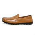 thumbnail image 3 of Men's Casual Loafers Slip On Leather Shoes Comfortable Lightweight Driving Shoes Male Moccasins Classic Penny Loafer Flats Boat Shoes Outdoor Walking Shoes, 3 of 13