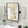 thumbnail image 4 of Costway 30 x 22 Inch Black Metal Framed Pivot Rectangle Wall-Mounted Mirror Black, 4 of 10