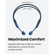 SHOKZ OpenRun Mini Bone Conduction Waterproof Bluetooth Headphones for Sports with Cooling Wristband (Blue, Mini)