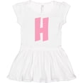 thumbnail image 3 of Inktastic Pink and White Polka Dots Letter H Girls Toddler Dress, 3 of 5