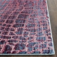 thumbnail image 4 of SAFAVIEH Valencia Nurten Abstract Polyester Runner Rug, Blue/Fuchsia, 2'3" x 8', 4 of 9