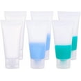 thumbnail image 1 of Paquete de 30 tubos vacíos transparentes de 20 ml (0,67 oz). Envases cosméticos transparentes y flexibles. Tubos de plástico rellenables para champú, limpiador facial y muestras de maquillaje., 1 of 9