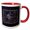 Red/White, variant on 3drose, Retro Star Map. Zodiac Constellation of Gemini or Twins. White Color, 11oz Magic Transforming Mug