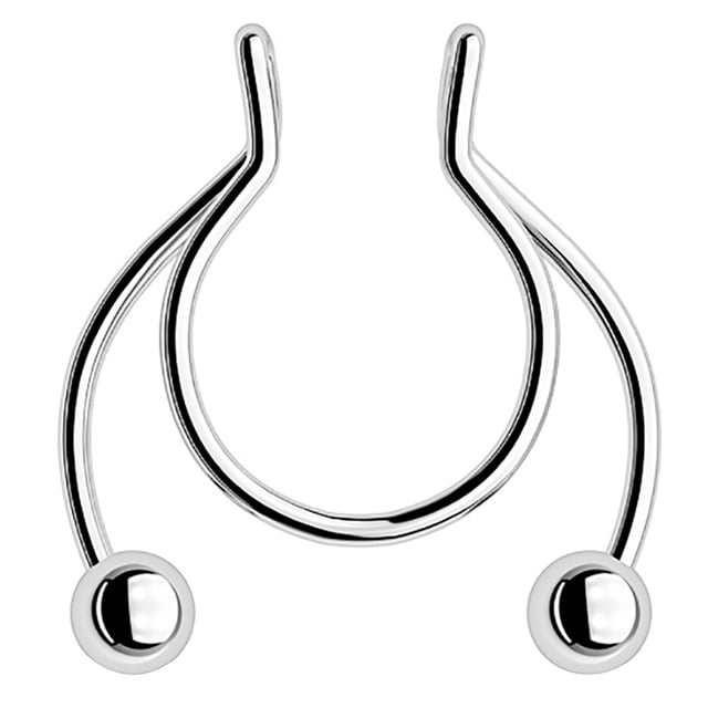 Nose Ring Non Piercing Stainless Steel Fake Nose Ring Septum Nose Hoop for Women