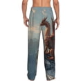 thumbnail image 6 of Mens Pajama Pants, Red Dragon Mountain Sunrise Soft Sleep & Lounge Pants for Men, Cuteness Casual PJ Bottoms Pants with Pockets, 6 of 7
