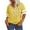 Yellow, variant on Tittly T Shirts for Women Spring Tops for Women Women's Spring/Summer V Neck Loose Casual Love Printed Color Blocked Short Sleeve T Shirt Graphic Tees Tshirts Shirts Grey L