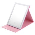 thumbnail image 3 of Vanity Mirror Tabletop Foldable 3 Light Modes Portable Pink 25x18cm 1Pcs, 3 of 3