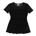 thumbnail image 1 of bar III Blouse en Tricot Smocké pour Femmes, Noir, Moyen, 1 of 2