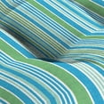 thumbnail image 6 of Jordan Manufacturing 18" x 18" Ferb Turquoise and Green Stripe Square Tufted Contoured Outdoor Wicker Seat Cushion (2 Pack), 6 of 9