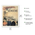 thumbnail image 2 of Cinématographe Lumière - First Ever Public Screening of a Film - Vintage French Film Movie Poster by Henri Brispot c.1896 - Fine Art Matte Paper Print (Unframed) 11x14in, 2 of 4