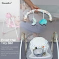 thumbnail image 6 of Vikua Baby Swings for Ifants,6-Speed Portable Compact Baby Swing with Toys for 0-9 Months 6-25 lbs,Unisex,White Gray, 6 of 6