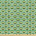 thumbnail image 2 of Ambesonne Abstract Fabric by the Yard Upholstery, Folk Style Waves Motif, 1 Yard, Grey Teal Seafoam, 2 of 5