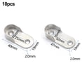 thumbnail image 7 of 10Pcs Zinc Alloy Oval Closet Rod End Supports Wardrobe Flange Bracket Holder, 7 of 7