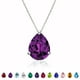 thumbnail image 1 of Collar con colgante deslizante JeenMata Amatista 1,5 TCW Oro Blanco, 1 of 6