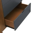 thumbnail image 5 of Dresser Drawer Chest Stand, Grey Gray Walnut, Wood, Modern Contemporary, Mid Century Bedroom Living Master Guest Suite Room, 5 of 7