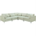 thumbnail image 2 of Meridian Furniture Julia Cream Velvet Modular Sectional, 2 of 5