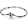 thumbnail image 1 of Women's shiny silver infinity heart bracelet, 1 of 4