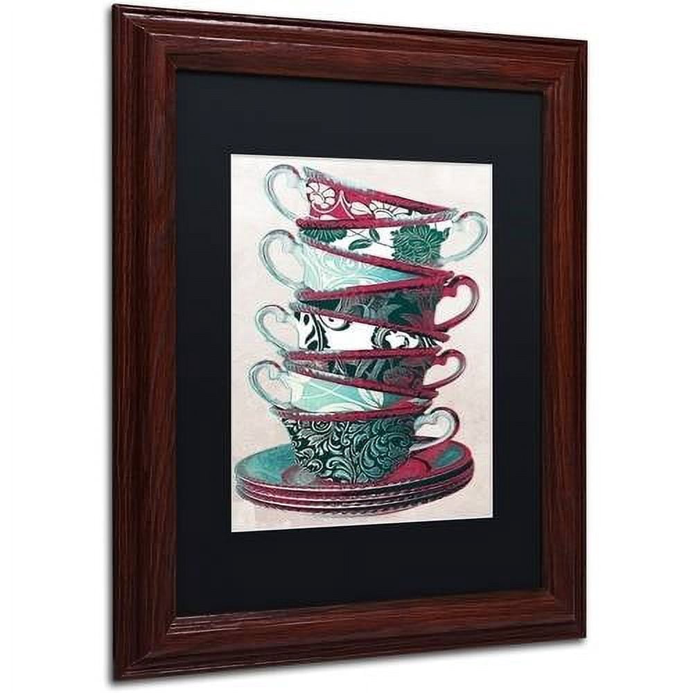 Trademark Fine Art "Afternoon Tea III" Canvas Art by Color Bakery Black Matte, Wood Frame