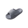 thumbnail image 2 of Willtoo Slippers for Women Memory Foam House Bedroom Corduroy Crossbands Open Toe Slides Sandals Shoes Comfy Trendy Gift for womens Anti-Skid sole, 2 of 4
