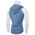 thumbnail image 4 of Men's UPF 50+ Hooded Sun Shirt, Lightweight Long Sleeve Fishing Shirt with Hood, Quick-Dry Rash Guard Sun Protective Shirt for Hiking, Beach, and Outdoor Activities Blue XXXXXL, 4 of 4