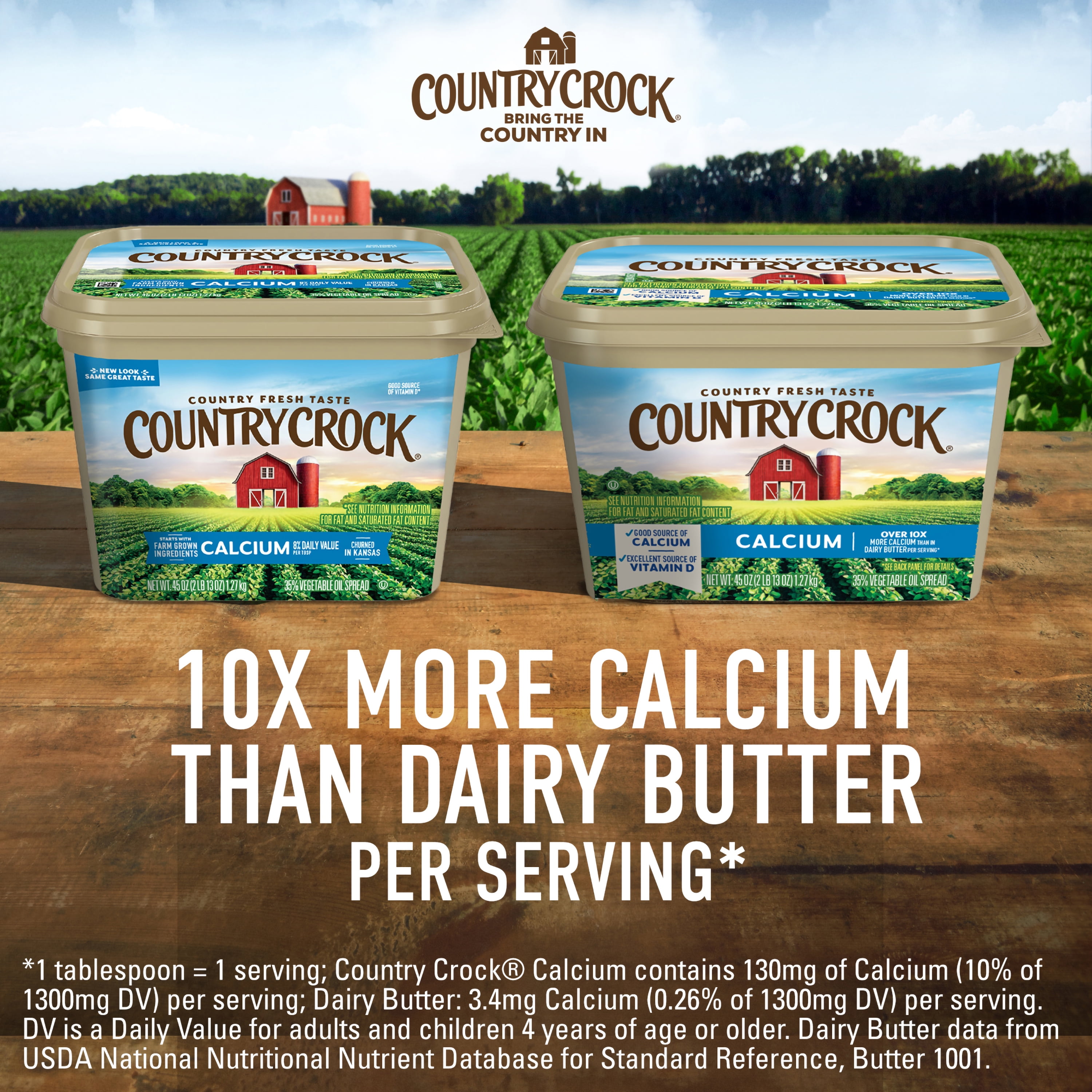 Country Crock Calcium Buttery Spread Tub, 45 oz