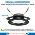 thumbnail image 3 of Goof Rings for 4 Inch Recessed Can Lighting, 8 Pcs Metal Goof Trim Rings, Outer Diameter 6.77-inch Inner Diameter 4.25-inch, Matte Finish Black, 3 of 7