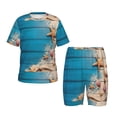 thumbnail image 1 of Balery Shells and Starfish Conjunto de Pijama Infantil de Manga Corta con Estampado – Ropa de Dormir de Algodón Suave-Large, 1 of 6