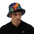 thumbnail image 4 of Balery Vibrant Rainbow Parrot Fantasy Sombreros para el sol para hombre y mujer, sombrero de pescador con UPF 50+, 4 of 6