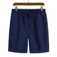 thumbnail image 3 of Gubotare Work Shorts for Men Men's Classic-fit Cotton Casual Shorts Elastic Waistband with Multi Pocket Daily Wear Walking Summer Outfit (Navy,M), 3 of 4