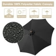 thumbnail image 3 of Yescom Parasol de Patio en Bois de 9 Pieds 8 Nervures Inclinaison Facile Parasol de Table Extérieur Jardin Cour, 3 of 10